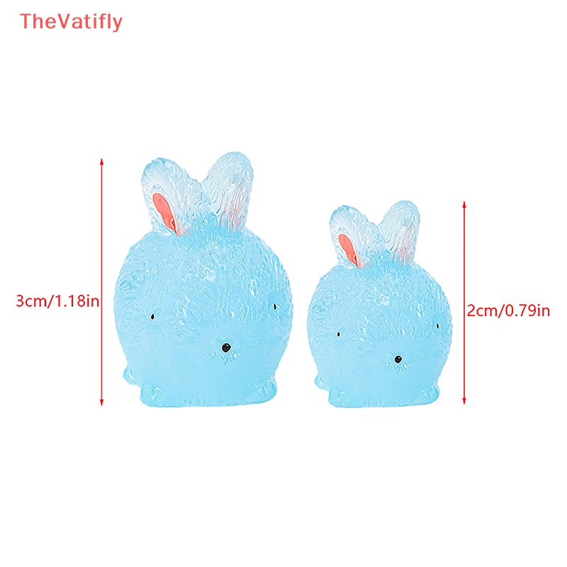 1 Mô Hình Thỏ Dạ Quang Dễ Thương Dùng Trang Trí Tiểu Cảnh