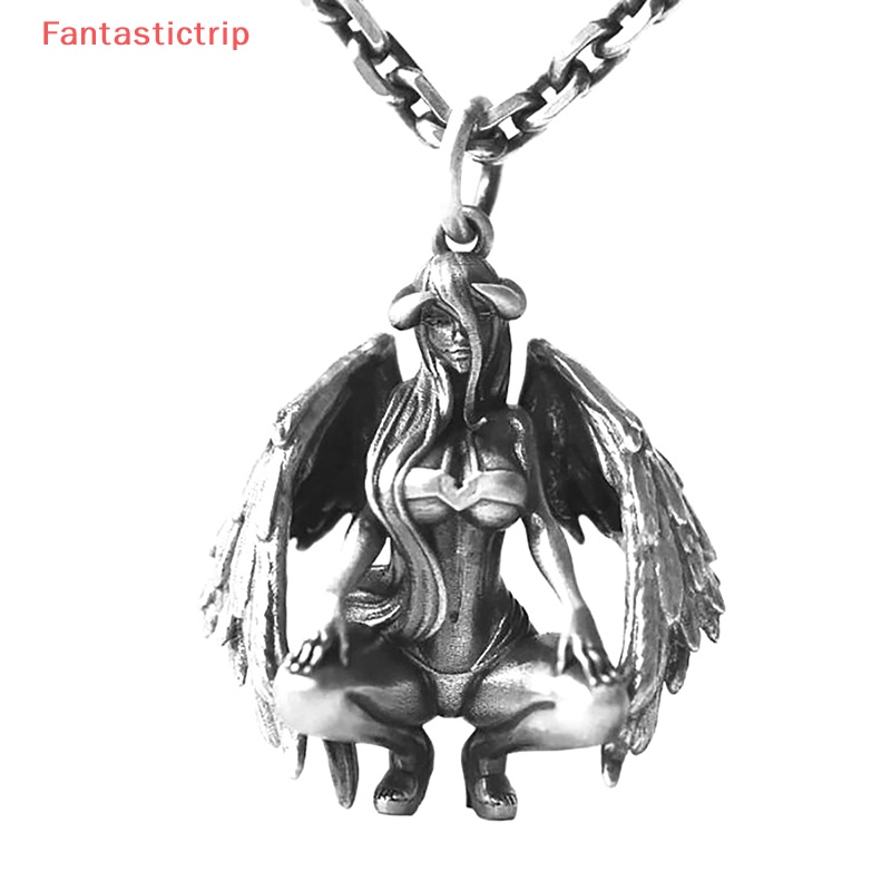 Vòng cổ Mặt Hình Thiên Thần Cầu Nguyện Bằng Thép Không Gỉ Phong Cách Punk Hip Hop Thời Trang Cho Nam Và Nữ