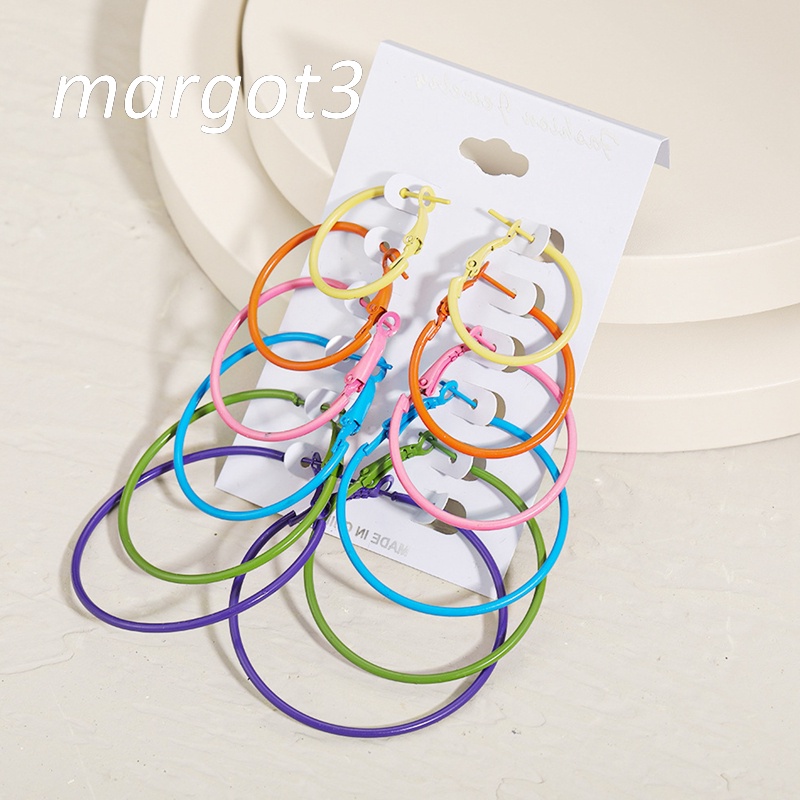 Set 6 Đôi Bông Tai Khoen Tròn Thời Trang Cho Nữ