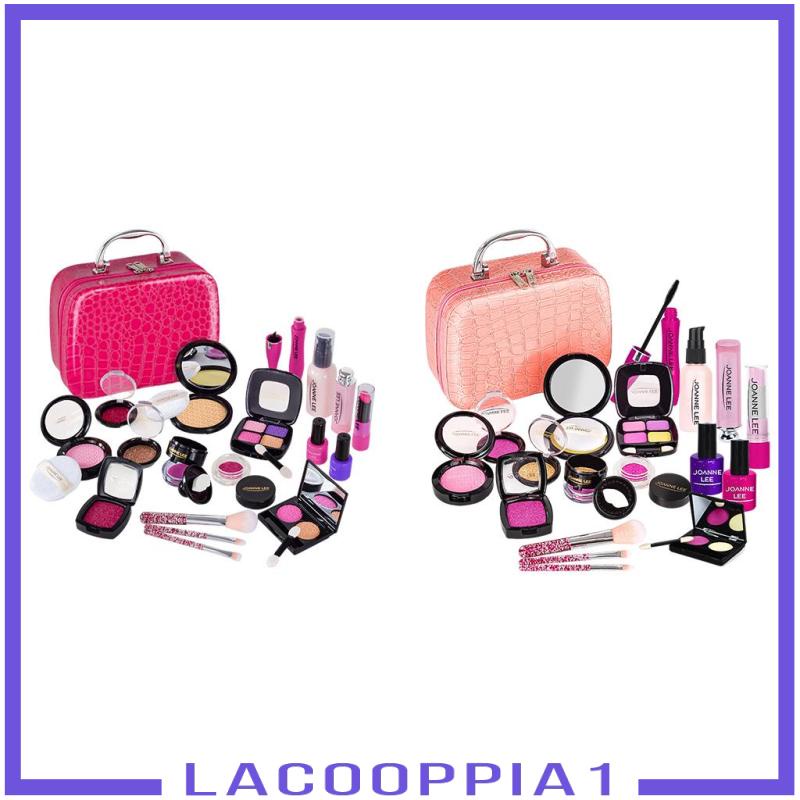 [Lacooppia1] Set Đồ Trang Điểm Công Chúa Có Thể Giặt Được Kèm Túi Đựng Mỹ Phẩm