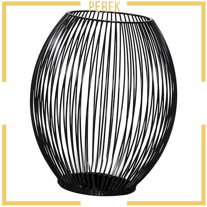 Giá Đỡ Đèn Lồng / Nến Bằng Kim Loại Thiết Kế Đục Lỗ Phong Cách Cổ Điển Độc Đáo Trang Trí