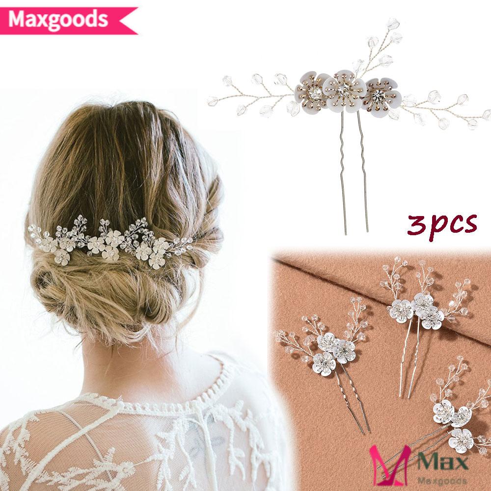 Trâm Cài Tóc Đính Đá Thời Trang Dành Cho Nữ|Kẹp Cô Dâu Màu Sắc