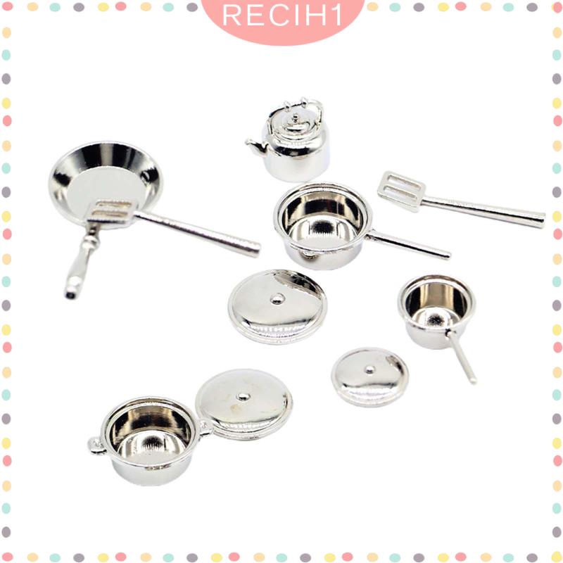 Set 10 Phụ Kiện Nấu Ăn Tỉ Lệ 1 / 12 Trang Trí Nhà Búp Bê