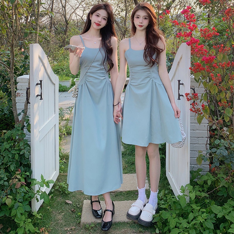 Đầm Hai Dây Mỏng Phong Cách Hepburn Pháp Thời Trang Mùa Hè 2023 Mới