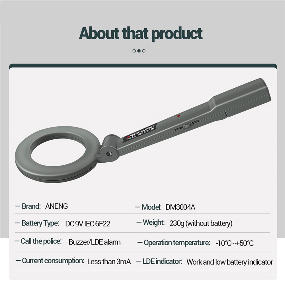 Vận chuyển nhanh Máy dò kim loại DM3004A Bộ kiểm tra an ninh máy quét độ nhạy cao cầm tay