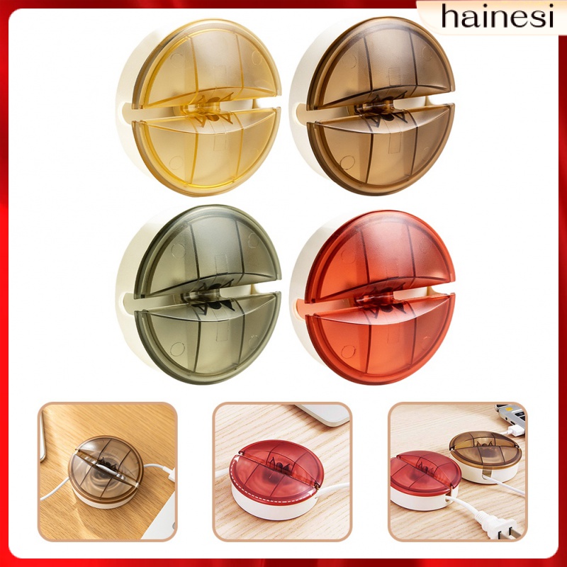 Set 4 Hộp Đựng Dây Cáp Để Bàn Có Thể Thu Gọn Sức Chứa Lớn