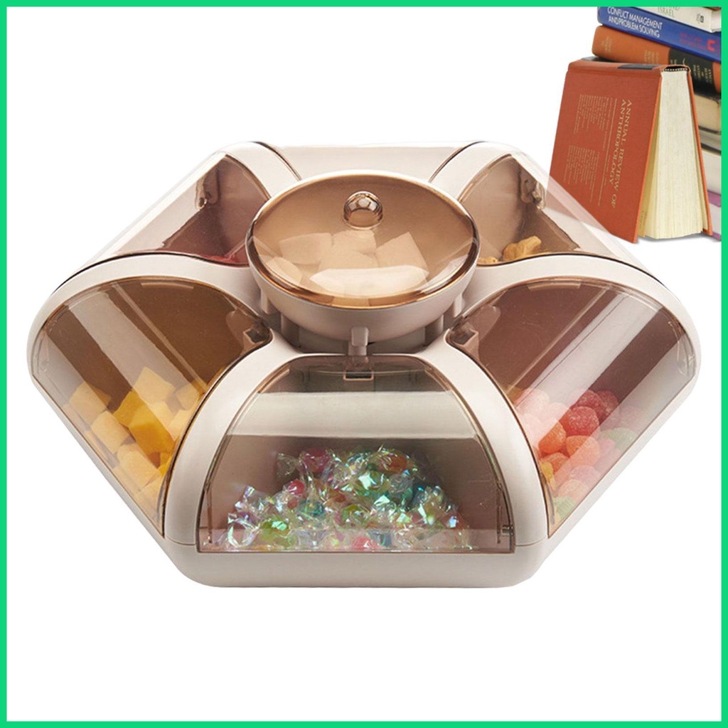 Khay Đựng Thức Ăn Vặt 6 Ngăn Hình Cánh Hoa Có Thể Tái Sử Dụng