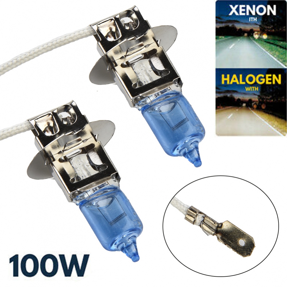 1 Cặp Bóng Đèn Pha Halogen H3Xenon 100W 12v 453 Phá Sương Mù Ánh Sáng Trắng Cho Xe Hơi Mới#