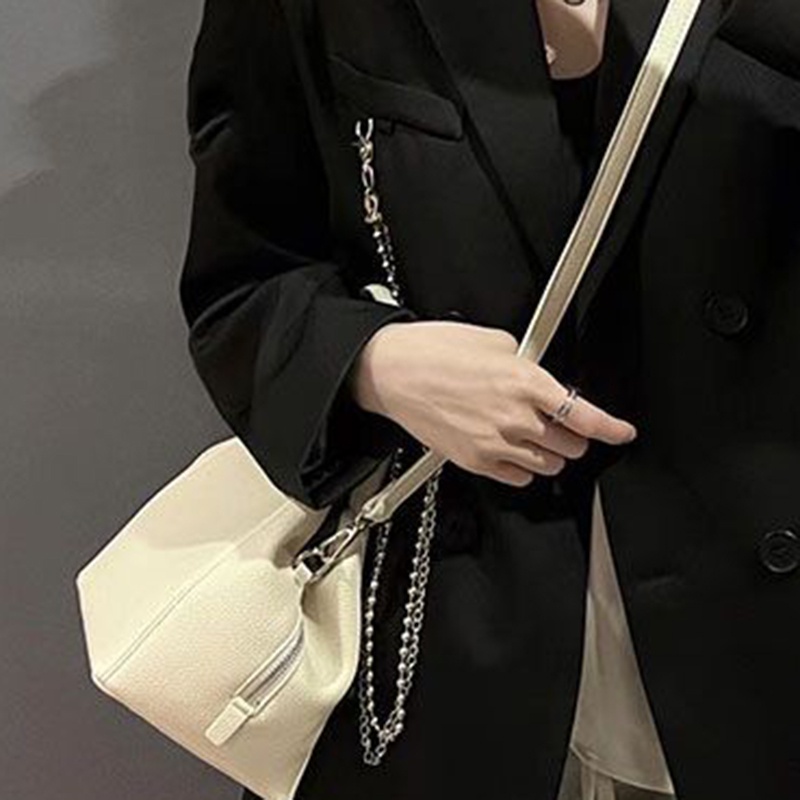 Ielgy Túi Xách bucket Cỡ Lớn Màu Trơn Kiểu retro Cao Cấp Cho Nữ