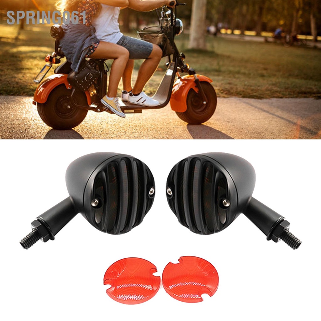 Spring061 Đèn báo rẽ phía trước Chống nước Độ sáng cao va đập bền LED Tín hiệu cho xe máy