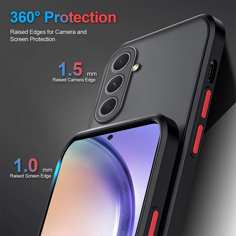 5SE Matte Shockproof Camera Protect shell For Samsung Galaxy A54 A34 A24 A14 A 14 24 34 54 5G 4G
