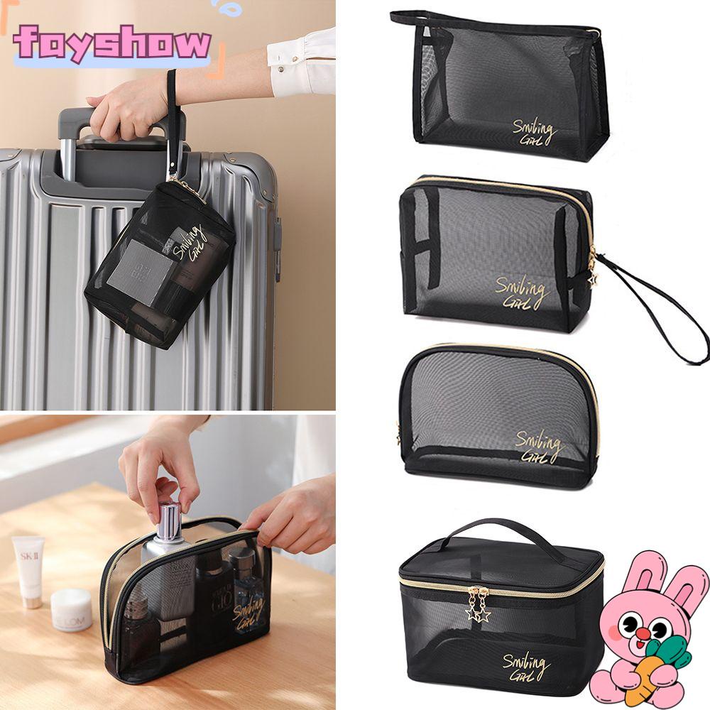 Set 1 / 5 Túi Lưới Trong Suốt Đựng Mỹ Phẩm Tiện Dụng