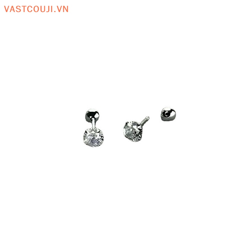 1 Đôi Khuyên Tai Đính Đá Zircon Thời Trang Nữ