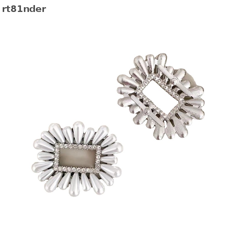 Kẹp Khóa Vuông Đính Đá Lấp Lánh Trang Trí Giày Cao Gót Cho Cô Dâu