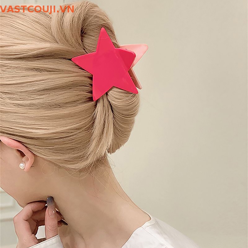 Kẹp Tóc Hình Ngôi Sao Năm Cánh Bằng Acrylic VN