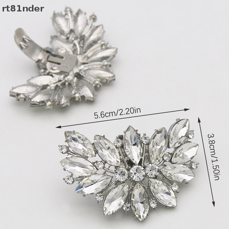 Rt 1 Kẹp Đính Đá Pha Lê Lấp Lánh Trang Trí Giày Cao Gót Có Thể Tháo Rời Cho Cô Dâu