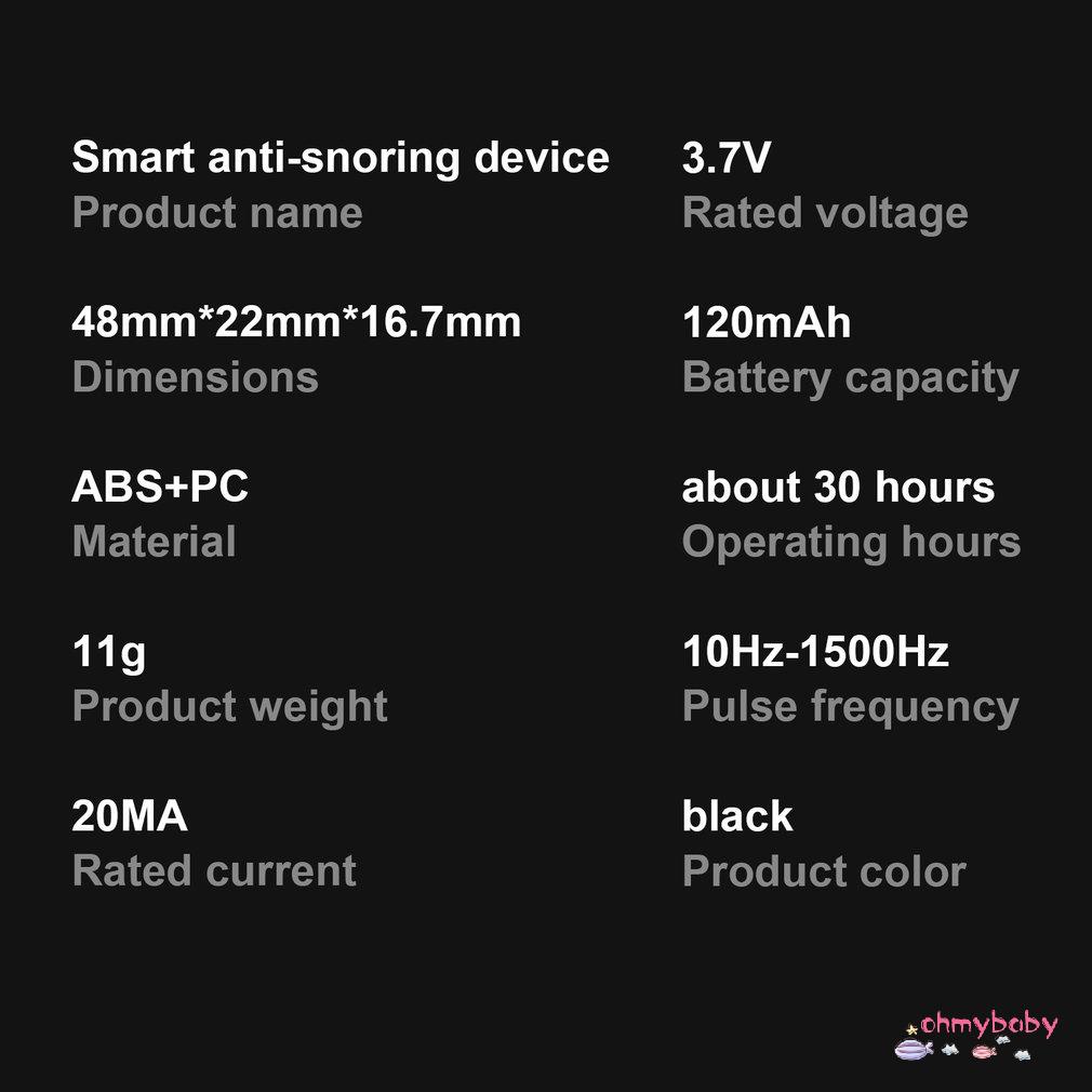 [Ready] Thiết Bị Chống Ngáy Thông Minh Xung Ems Giảm Tiếng Ồn Máy Kích Thích Cơ Hơi Thở Ngủ Thoải Mái Hỗ Trợ Chăm Sóc Sức Khỏe Chặn [Z/9]