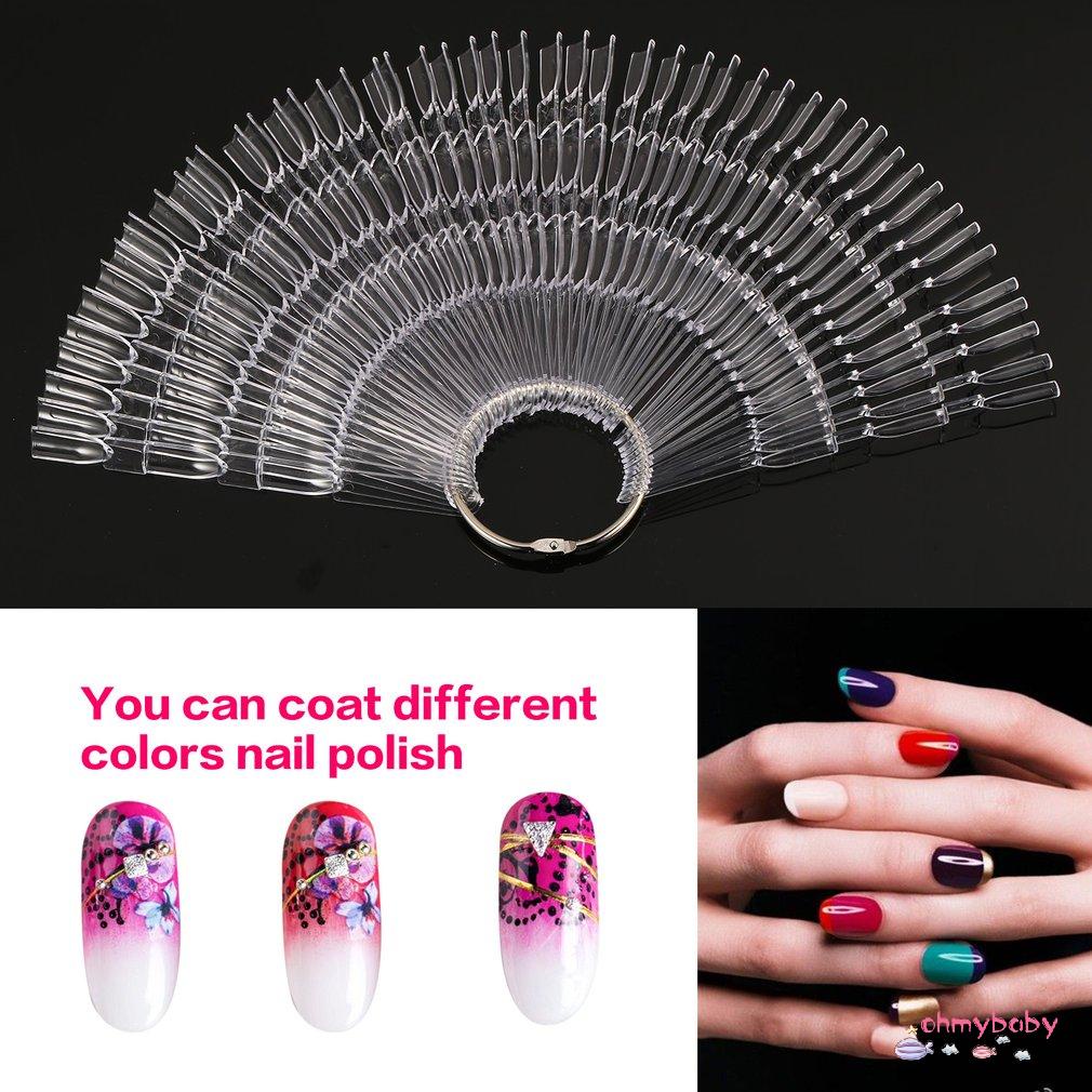 [Ready] Bộ 50 Giả Đầu Móng Tay Quạt Hình Ba Lan Màn Bảng Màu Thẻ Dụng Cụ Thiết Thực Swatches Nghệ Thuật Kệ Trưng Bày bảng [Z/12]