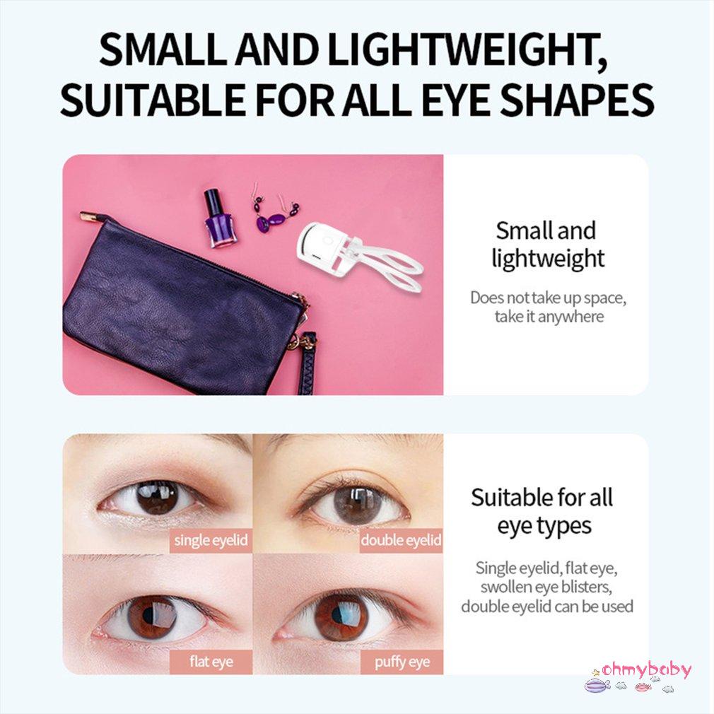 [OMB] Dụng Cụ Uốn Mi Làm Nóng Typec Có Thể Sạc Lại Kéo Dài 24 Giờ Một Bước Dành Cho Longelectric [Z/5]