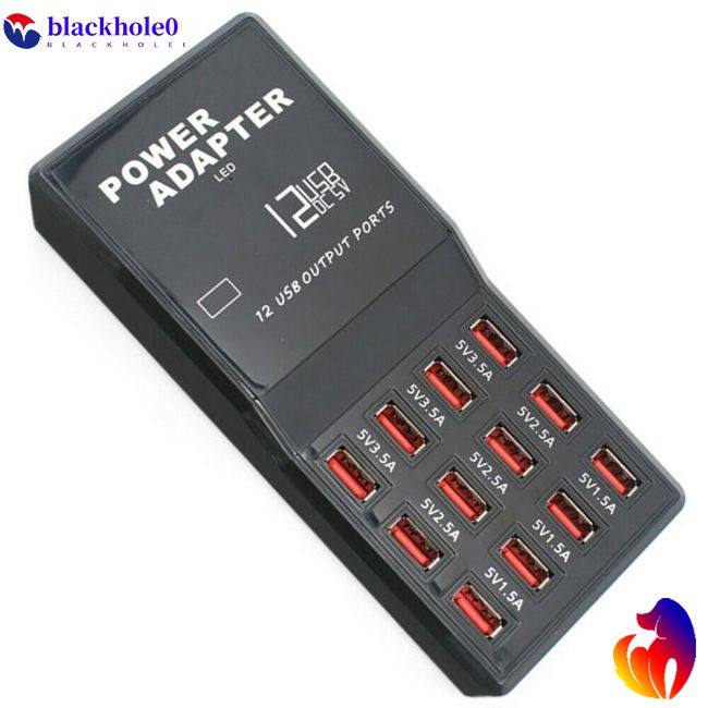 Đế Sạc Nhanh 12 Cổng USB 5V 3.5A 2.1A Tiện Dụng