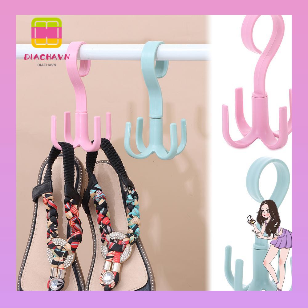 Giá Đỡ Túi Xách / Cà Vạt Xoay 360 Độ Bằng Nhựa Không Cần Đóng Đinh Tiện Dụng