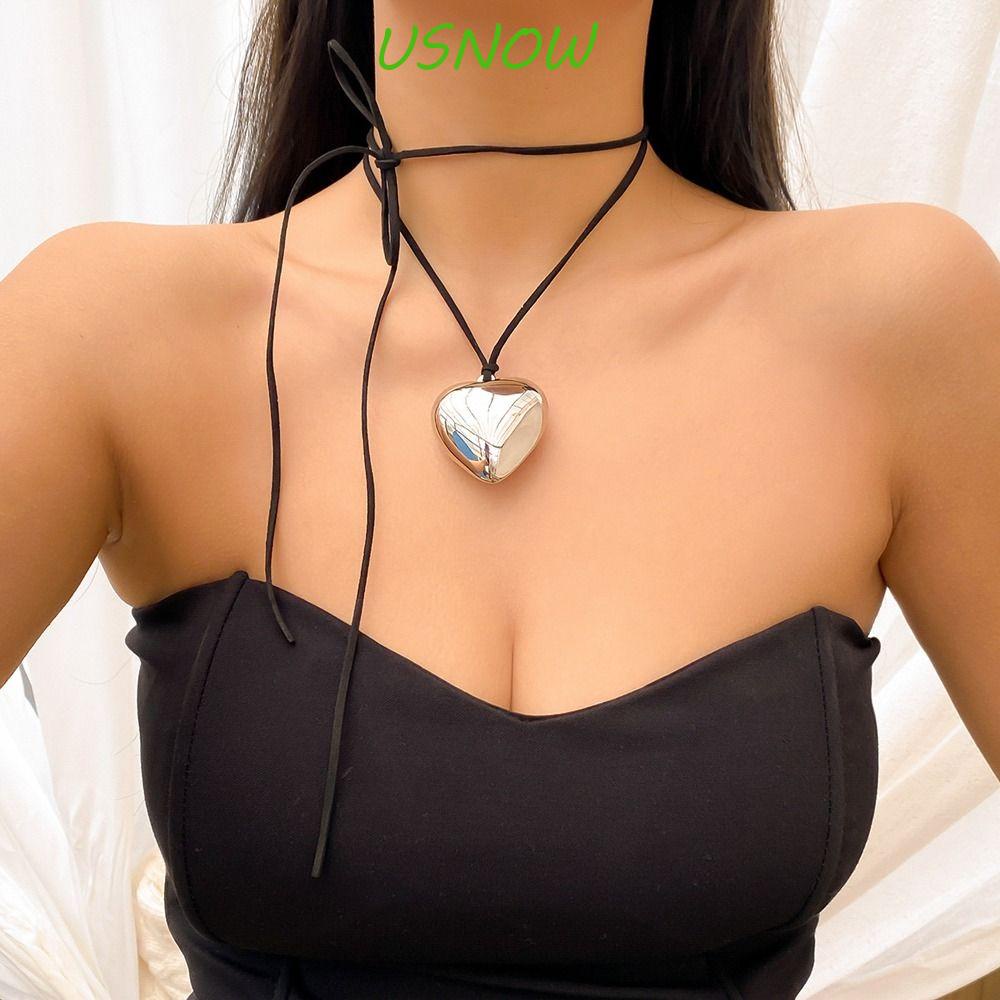 Vòng Cổ Choker Dây Nhung Mặt Trái Tim Lớn Thời Trang Cho Nữ