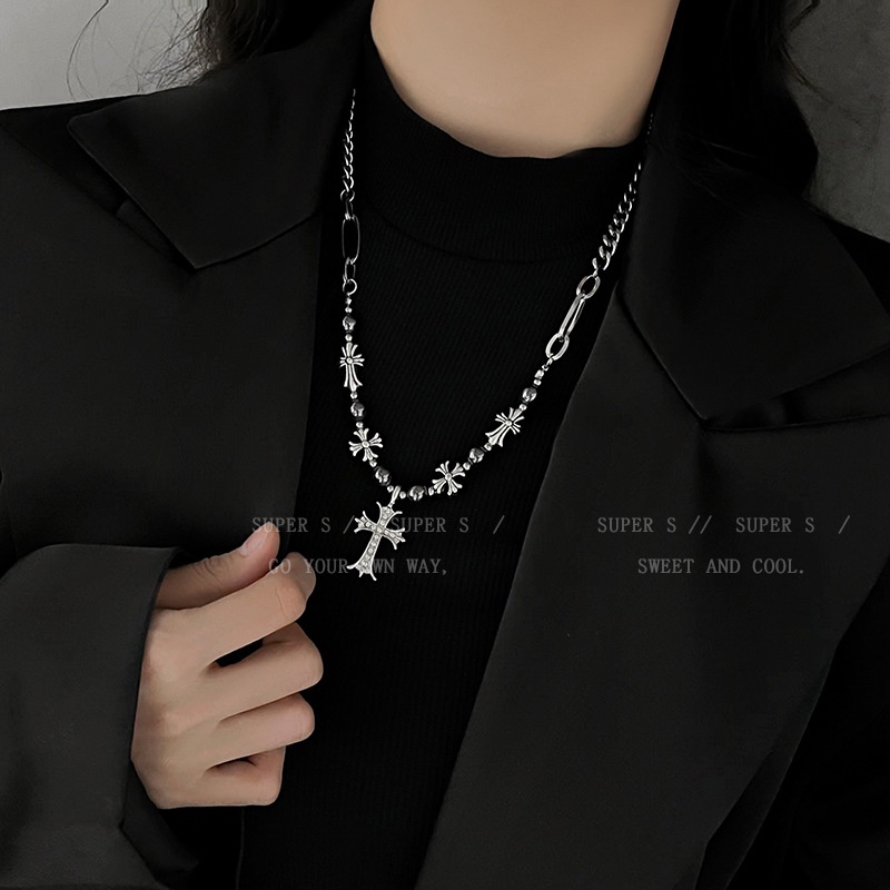 Vòng cổ Bằng Thép Titan Cao Cấp Phong Cách Hip Hop Thời Trang Cho Nam Và Nữ