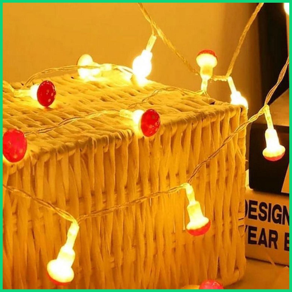 Dây Đèn LED Hình Nấm Trang Trí Sân Vườn / Tiệc Cưới / Giáng Sinh