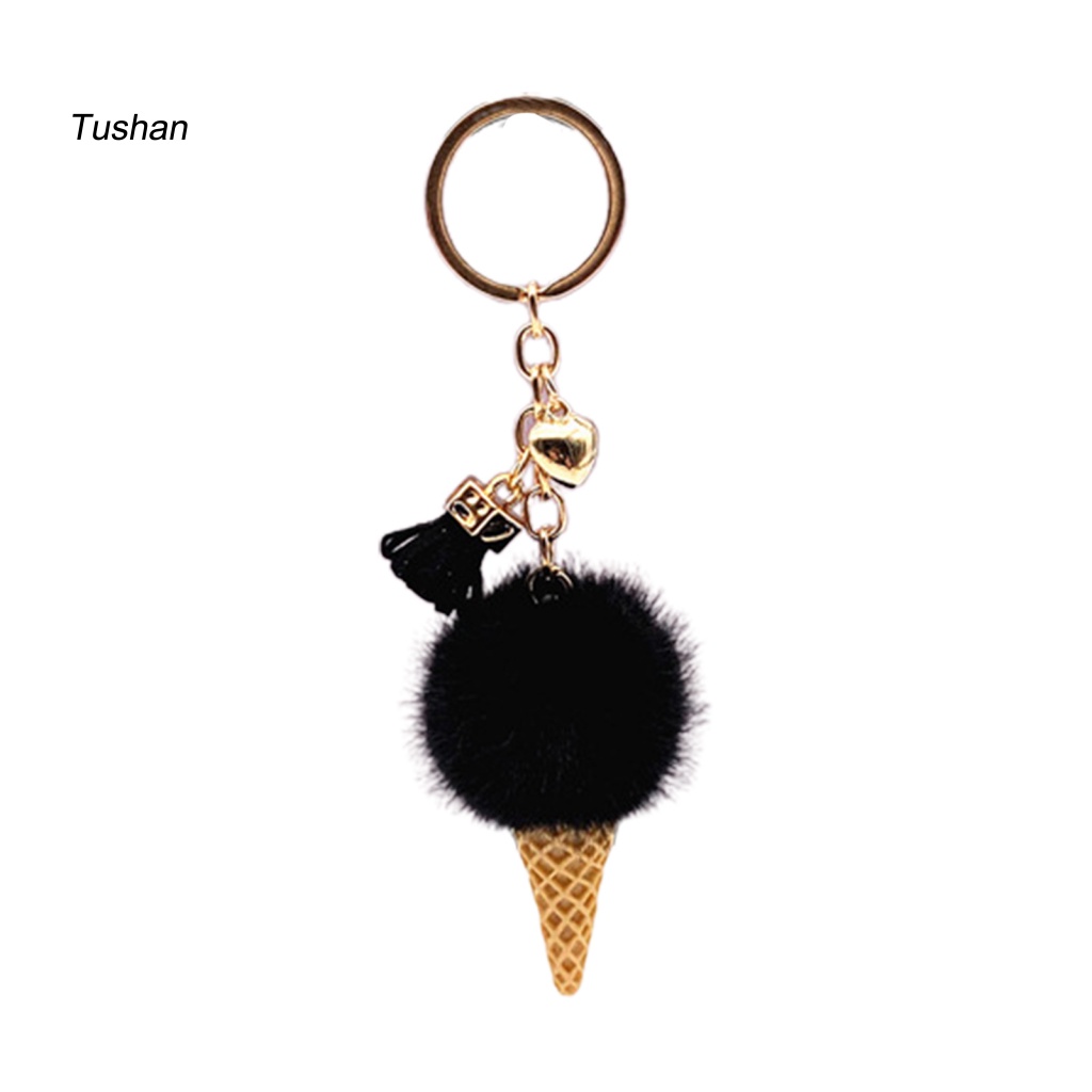 Móc Khóa Hình Cây Kem Hoạt Hình Sáng Tạo Dễ Thương