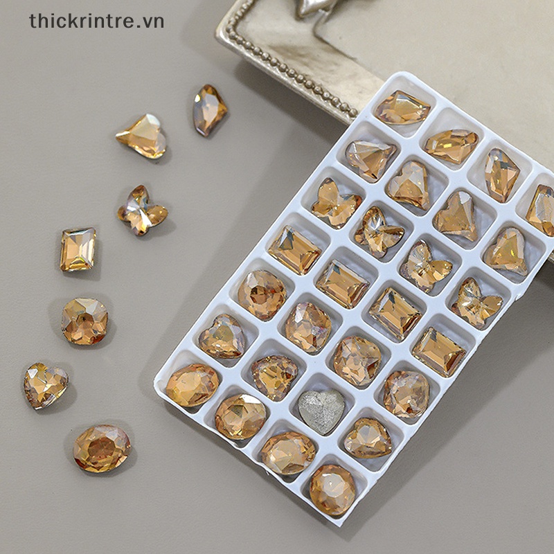 Bộ 28 Đá Đính Trang Trí Móng Tay Xinh Xắn