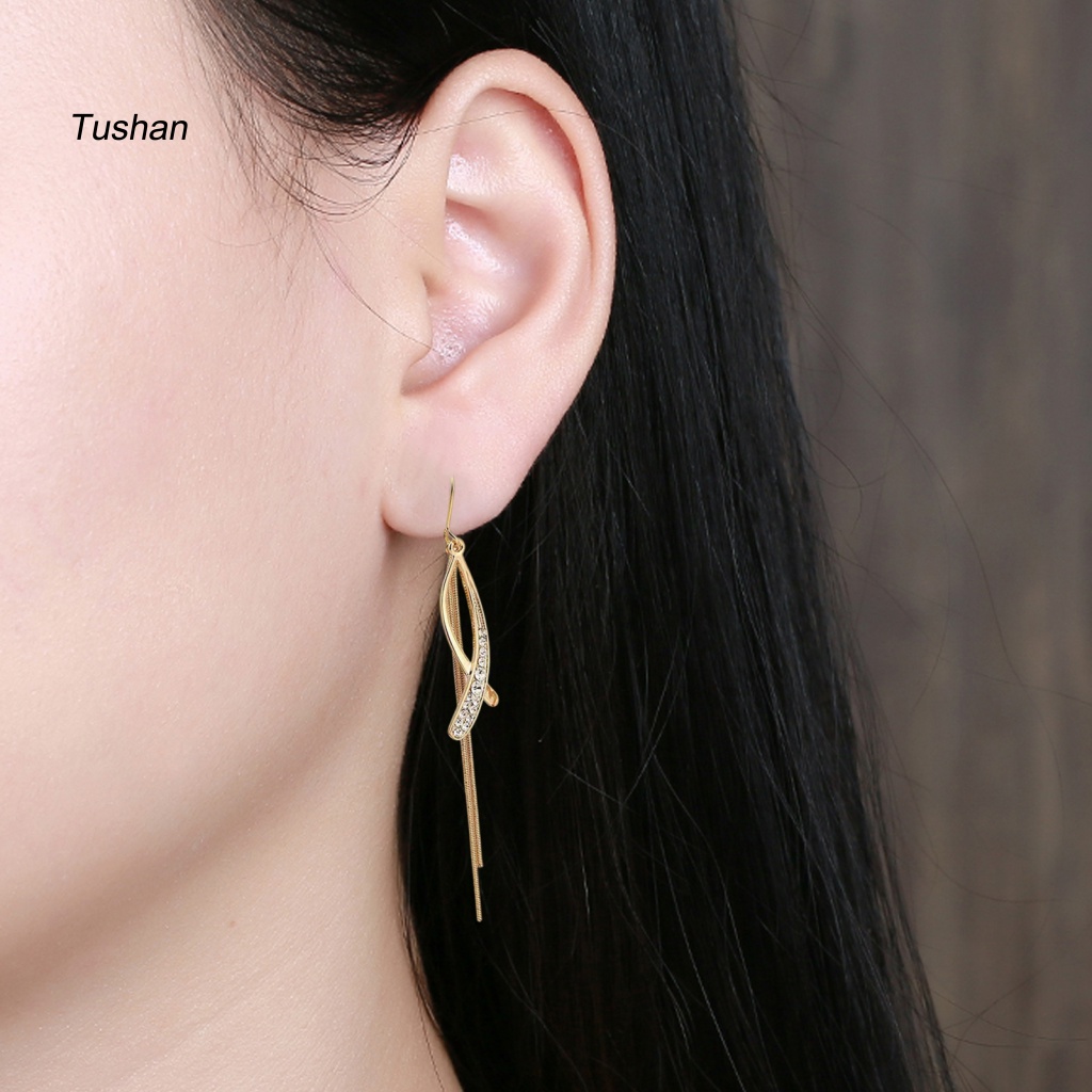 1 Đôi Bông Tai Hình Thánh Giá Đính Đá Lấp Lánh Dành Cho Nữ