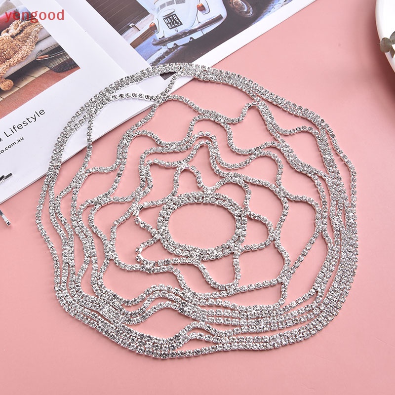 (YGD) Băng Đô Lưới Nhiều Lớp Đính Đá Trang Trí Tóc Cho Cô Dâu