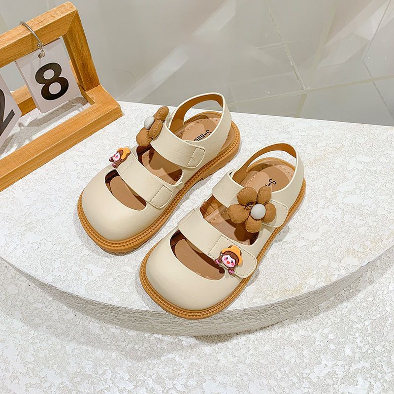 [Hàng Mới Về] Giày Sandal Hở Ngón Đế Bằng Phong Cách Công Chúa Mùa Hè Dễ Phối Đồ Cho Bé Gái