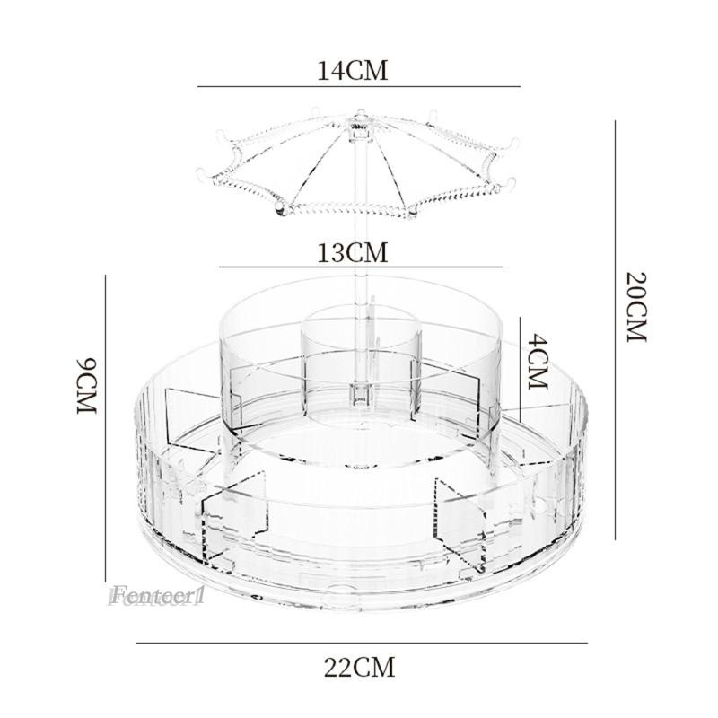 Giá Đỡ Cọ Trang Điểm Xoay 360 Độ Fenteer1