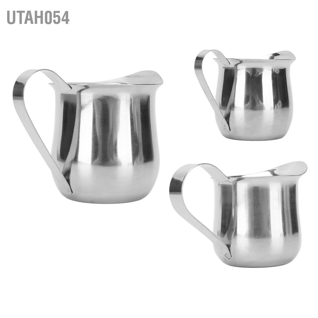 Utah054 Bình tạo bọt sữa bằng thép không gỉ Công thái học bình hấp cho cà phê