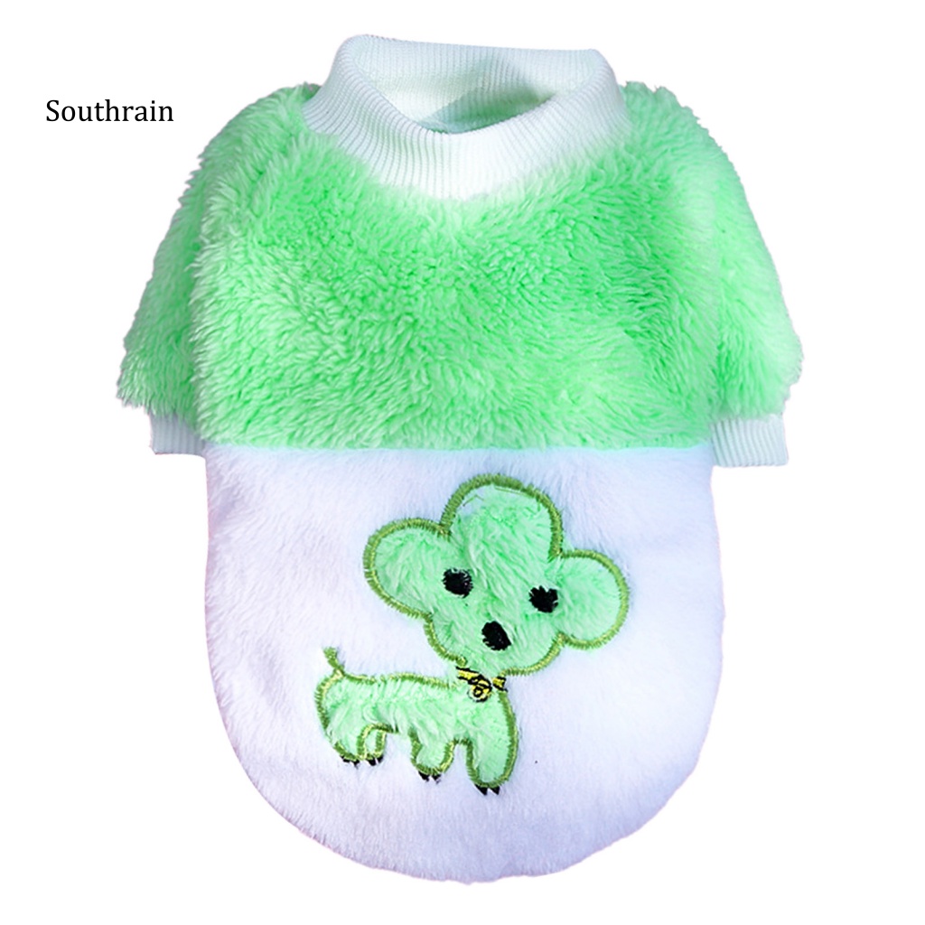 Áo Sweater Co Giãn In Họa Tiết Xinh Xắn Giữ Ấm Mùa Thu Cho Thú Cưng