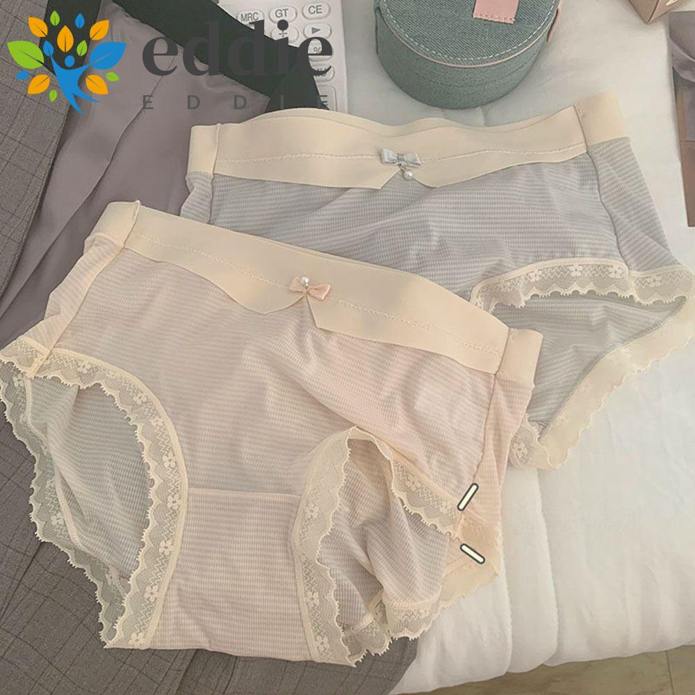 Quần Lót Lụa Phối Ren Đính Nơ Phong Cách Lolita 26Eddie