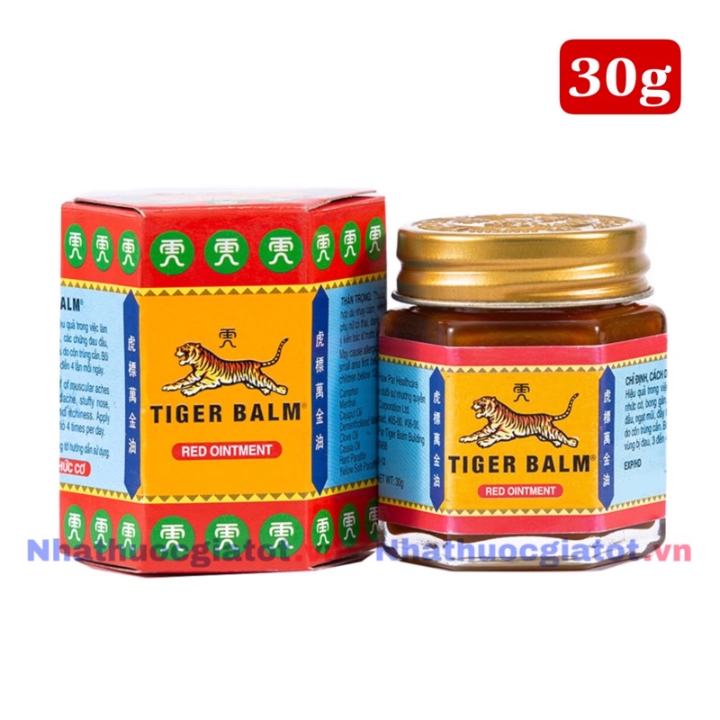 Dầu Cù Là Con Cọp Đỏ TIGER BALM RED OINT Nhập Khẩu Chính Hãng Từ Singapore