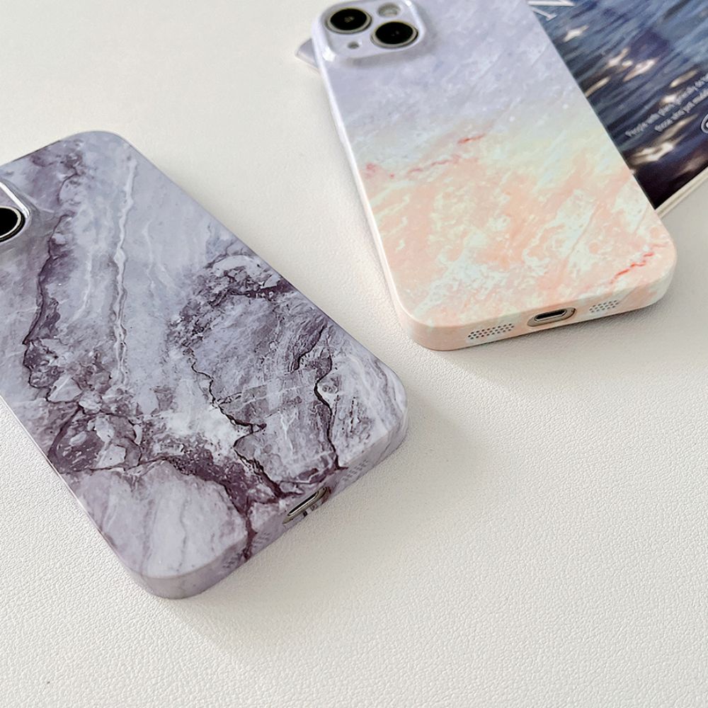 Ốp Điện Thoại TPU Chống Sốc Họa Tiết Vân Đá Cho IPhone 11 14 13 12 Pro Max XR XS Max 7 8 Plus