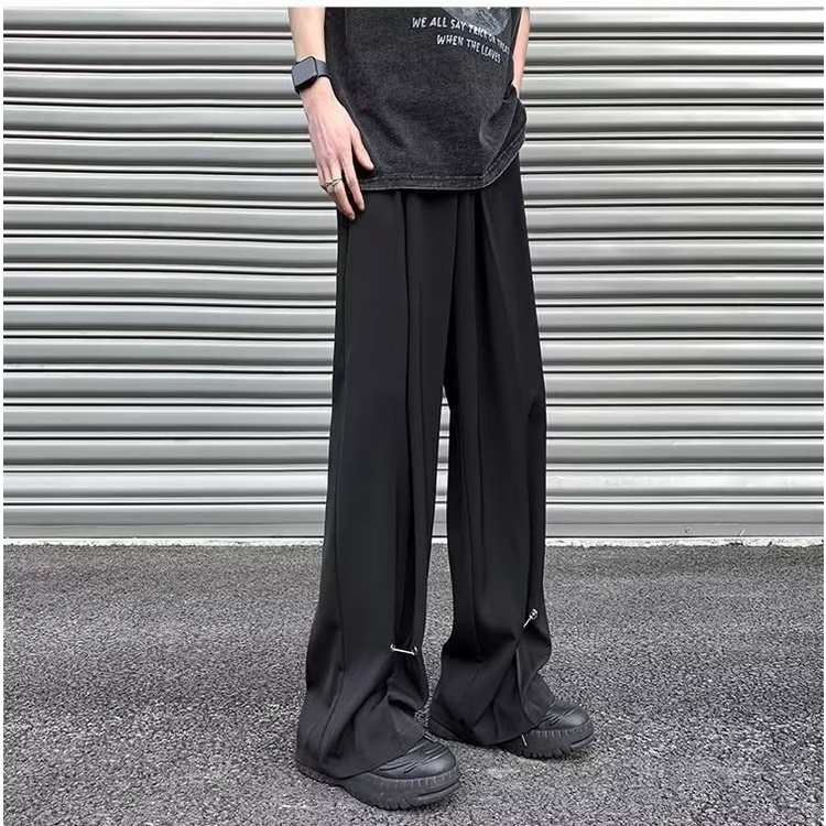 Vibe Quần Dài Xếp Ly Phong Cách Mỹ Cho Nam Ván Trượt Maggie La Nắp Nhẹ Nhàng