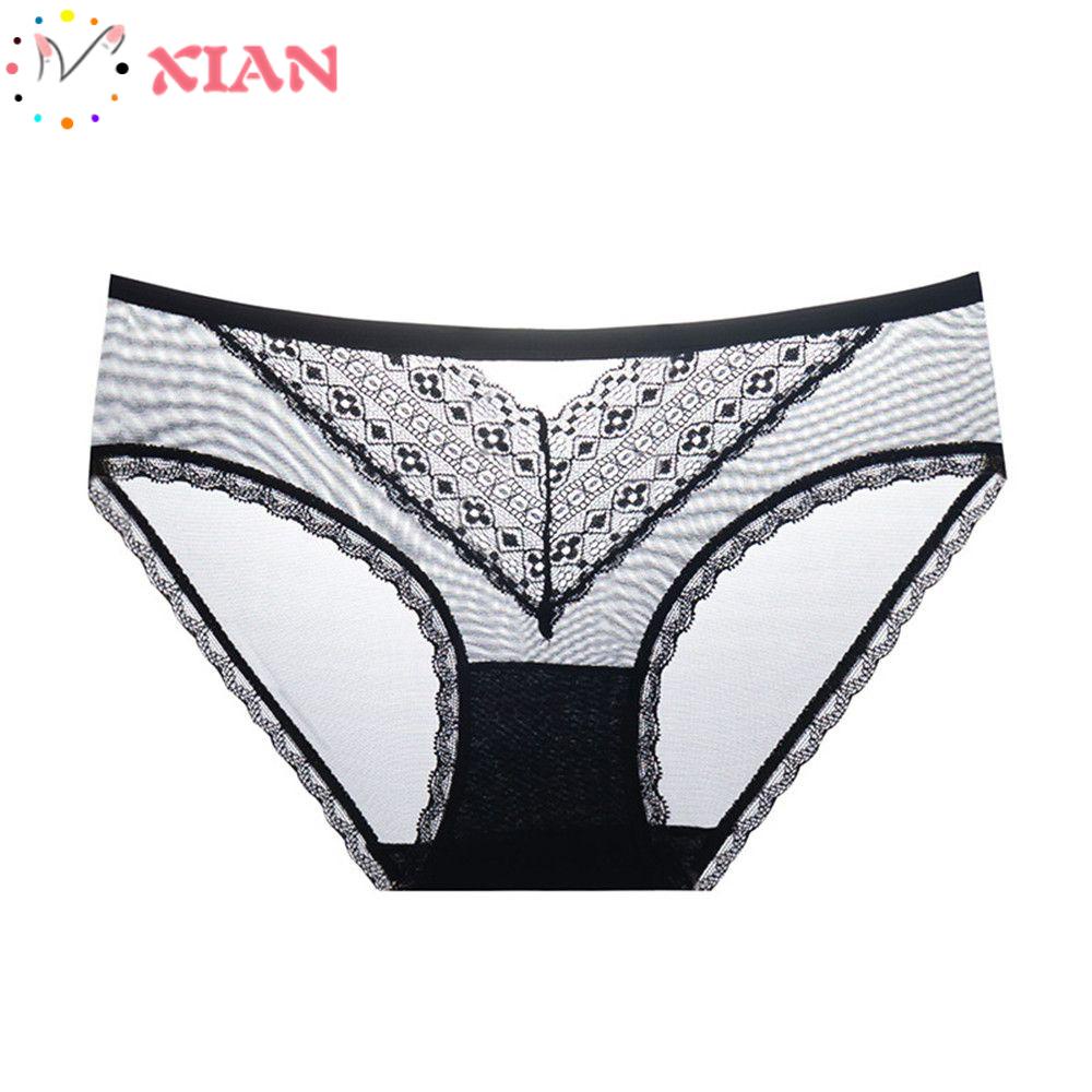 Quần Lót Ren Hoa Trong Suốt Lưng Thấp Thiết Kế Thoáng Mát