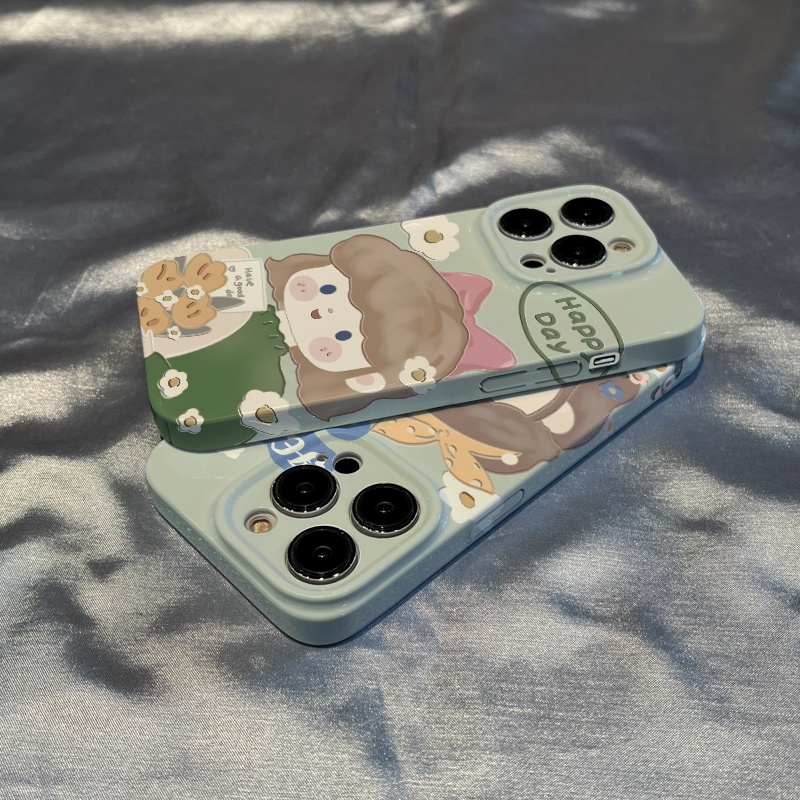 Ốp Điện Thoại Cứng Họa Tiết Cô Gái Hoạt Hình Cho Iphone x 7 11 / / 12 14Pro 8Max 13 TZA6