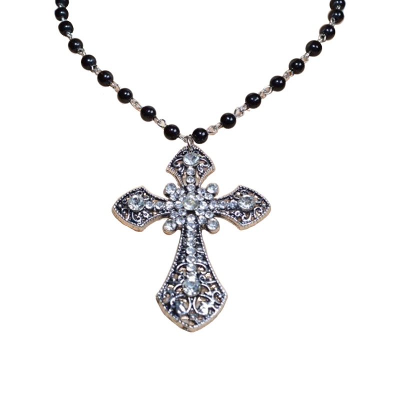 Vòng Cổ Choker Mặt Thánh Giá Phong Cách Gothic Thời Trang