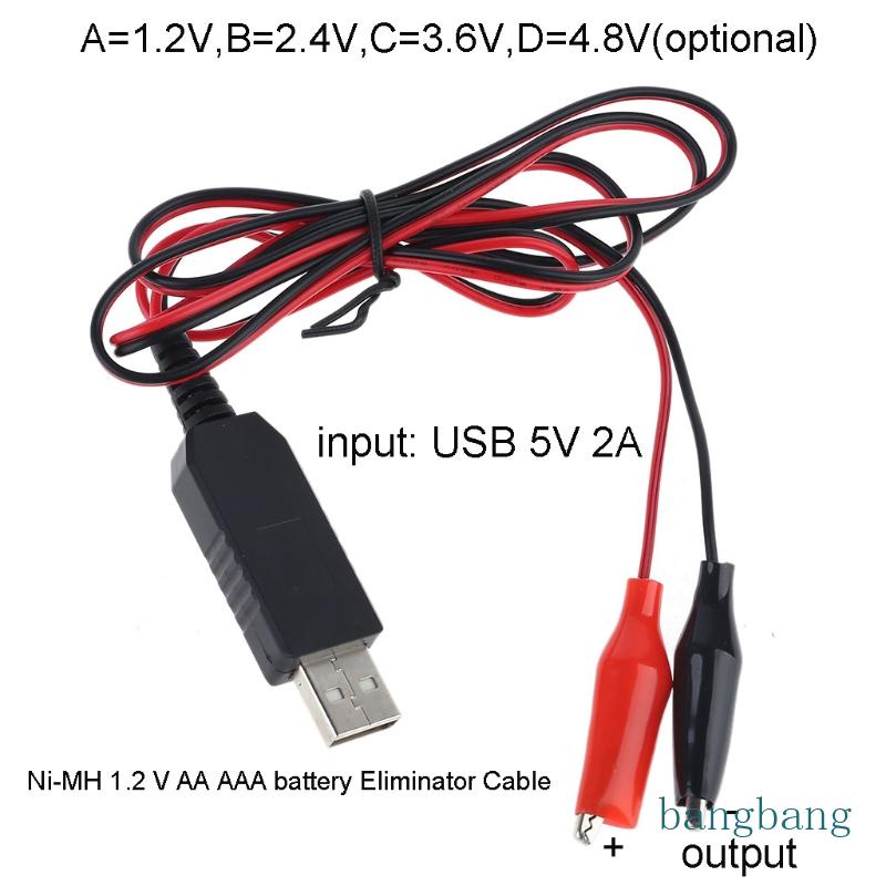 Set 1-4 Bộ Chuyển Đổi Nguồn Điện USB 5V Sang 1 2V 2 4V 3 6V 4 8V Thay Thế 1-4 Cái Ni-MH