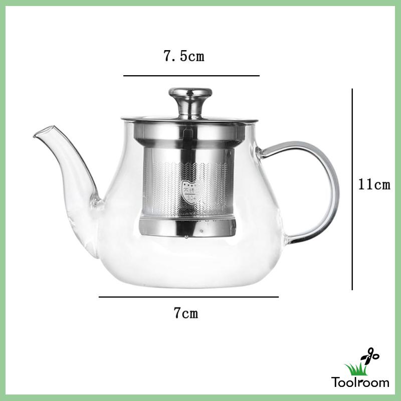 Ấm Trà Thủy Tinh Có Đồ Lọc Tháo Rời Được Dung Tích 400ml