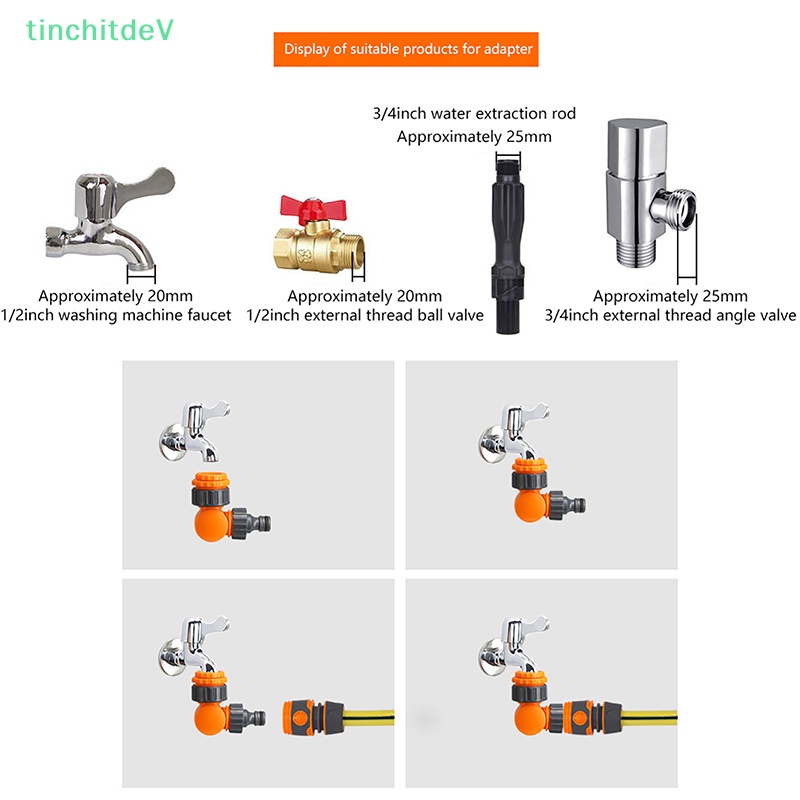 1 Đầu Nối Vòi Nước 1 / 2 "3 / 4" Tiện Dụng Chất Lượng Cao
