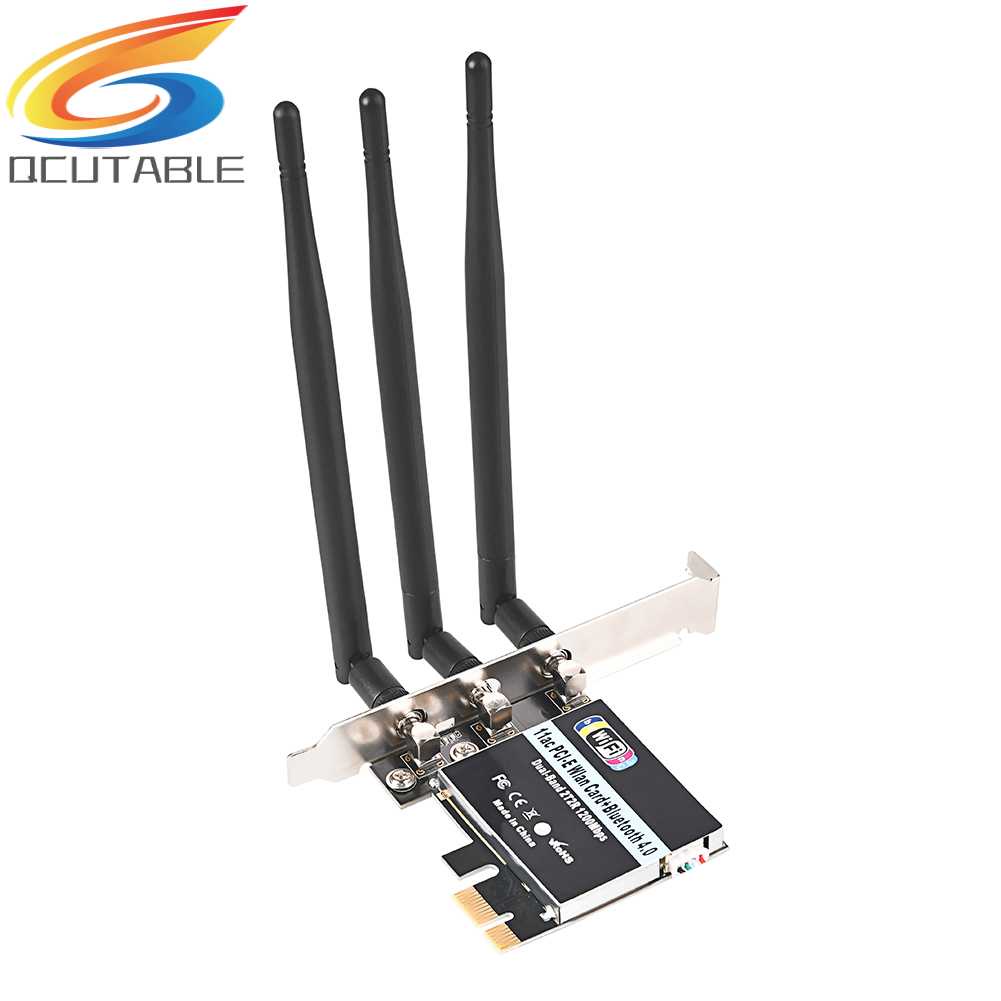 Thẻ Mạng Không Dây 2.4 / 5G 1300Mpbs Kết Nối Bluetooth 5.0