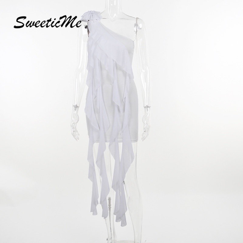 Đầm Ngắn Dáng Ôm Eo Thấp Màu Trơn In Họa Tiết Hoa Thời Trang Mới 2023 Dành Cho Bạn Nữ