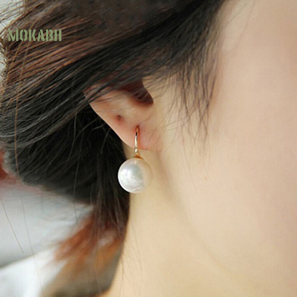 Bông Tai Móc Đính Ngọc Trai Giả Nhỏ Gọn Dễ Phối Đồ Thanh Lịch Cho Nữ