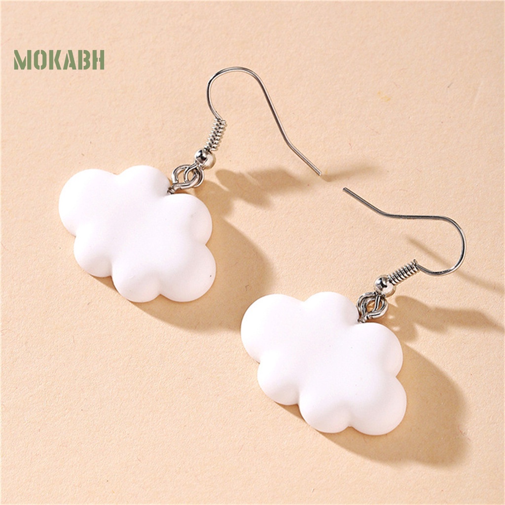 1 Đôi Bông Tai Hình Đám Mây Hoạt Hình Màu Kẹo Ngọt Thời Trang Hàng Ngày